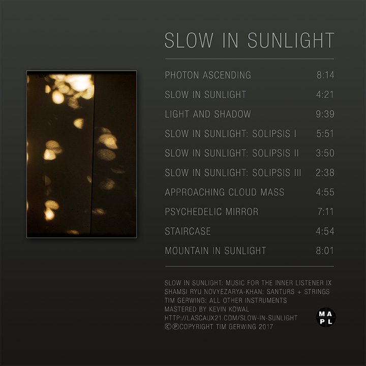 Slow in Sunlight - back cover